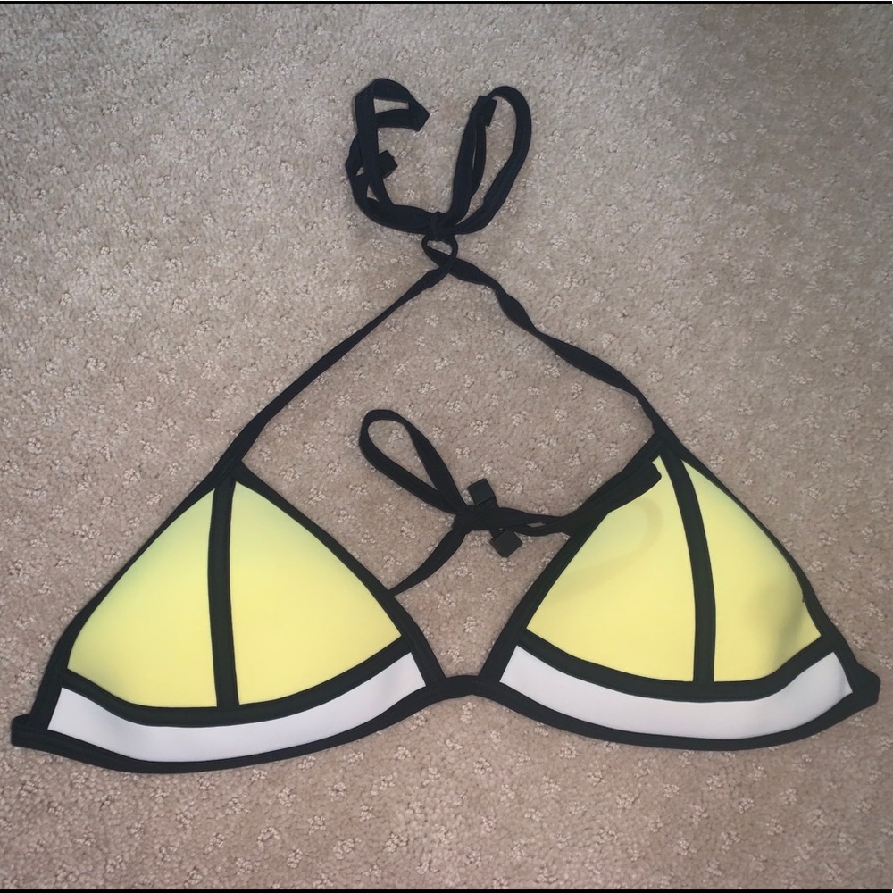 yellow triangl bikini